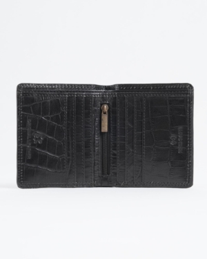 Aubrey - Men’s Original Leather Wallet (Croco Black)