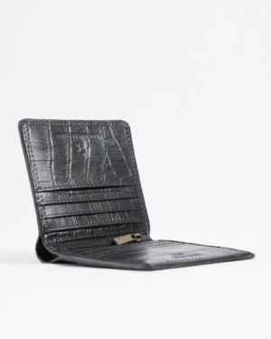 Aubrey - Men’s Original Leather Wallet (Croco Black)