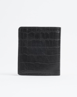 Aubrey - Men’s Original Leather Wallet (Croco Black)