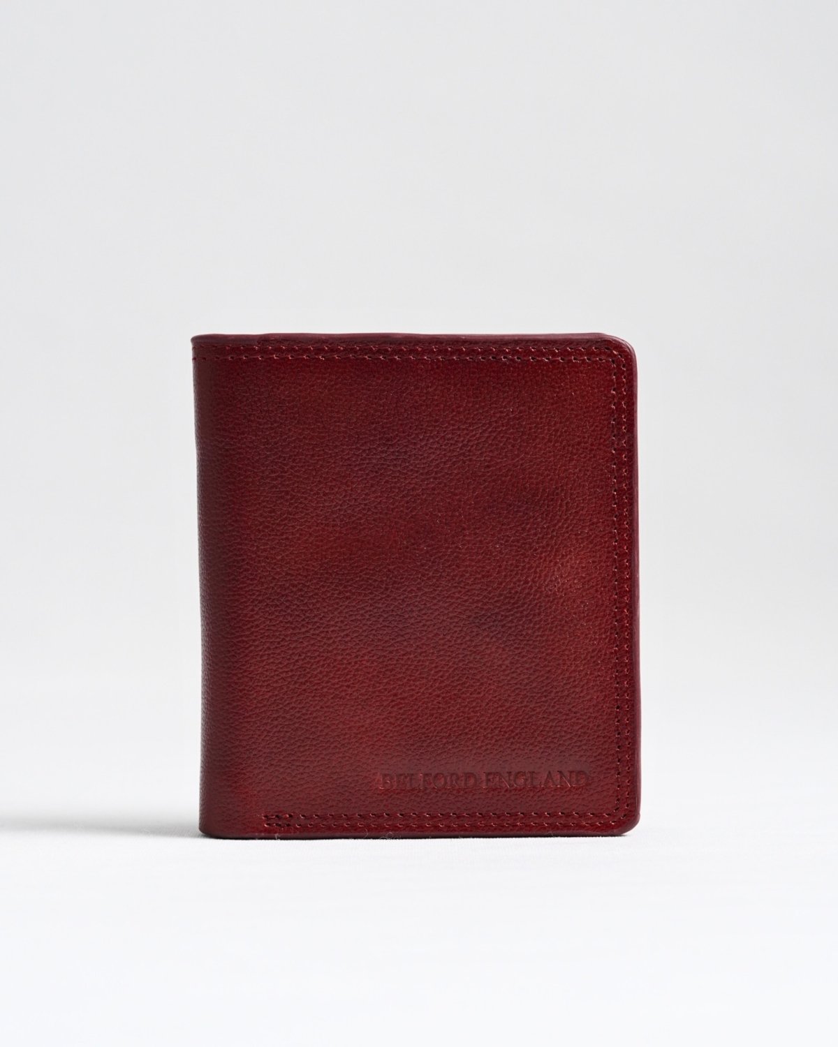 Aubrey - Men’s Original Leather Wallet (Executive Series) - brown-and-cherry-blend - Color: Brown-and-cherry-blend