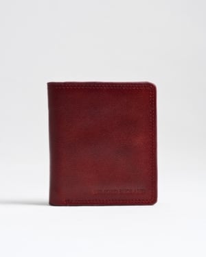 Aubrey - Men’s Original Leather Wallet (Executive Series) - brown-and-cherry-blend - Color: Brown-and-cherry-blend