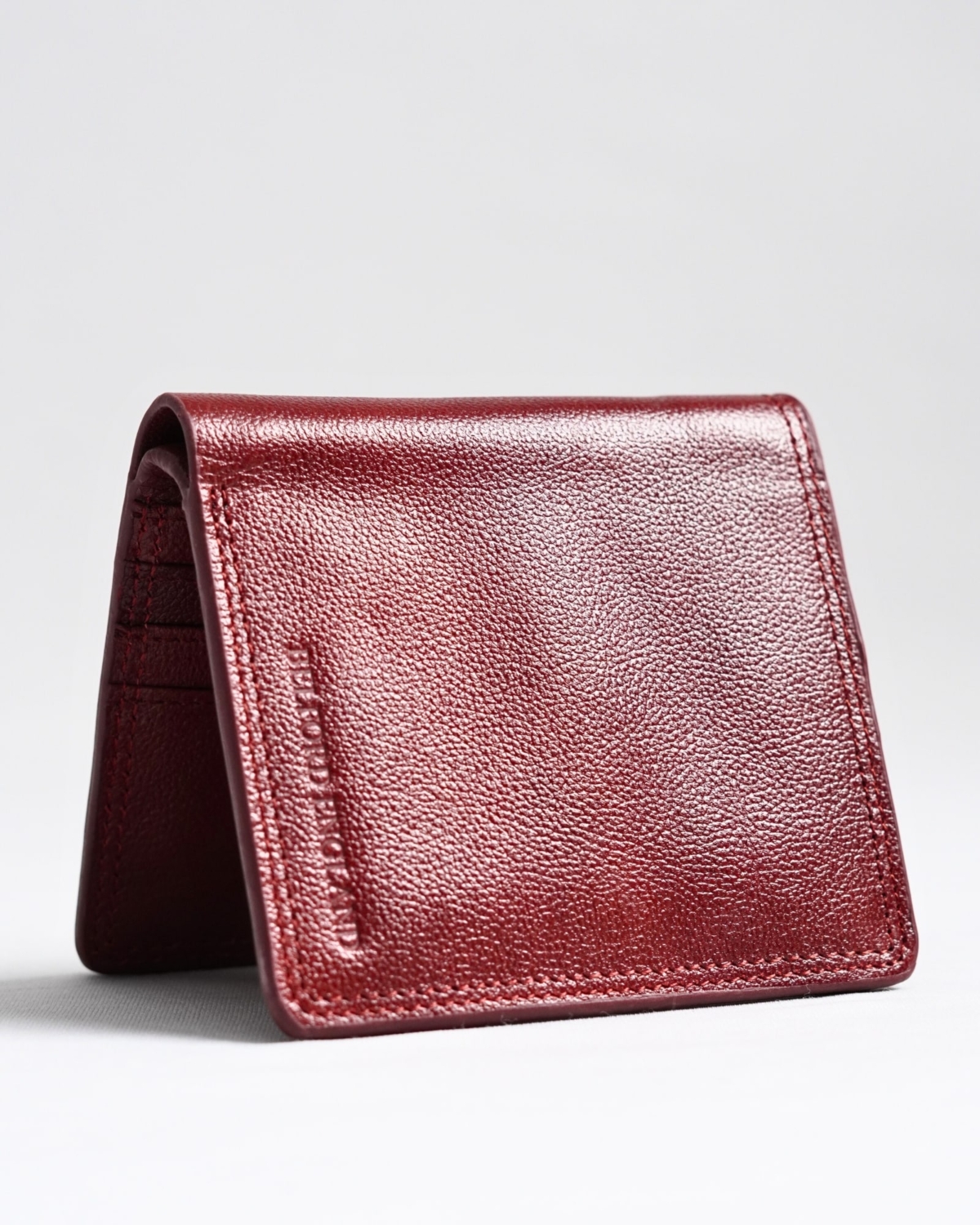 Aubrey - Men’s Original Leather Wallet (Executive Series) - brown-and-cherry-blend - Color: Brown-and-cherry-blend