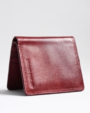 Aubrey - Men’s Original Leather Wallet (Executive Series) - brown-and-cherry-blend - Color: Brown-and-cherry-blend