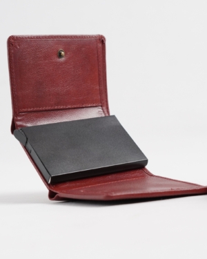 Barcelano - Men’s Original Leather Wallet | One-Click Card Access (Brown and Cherry Blend)