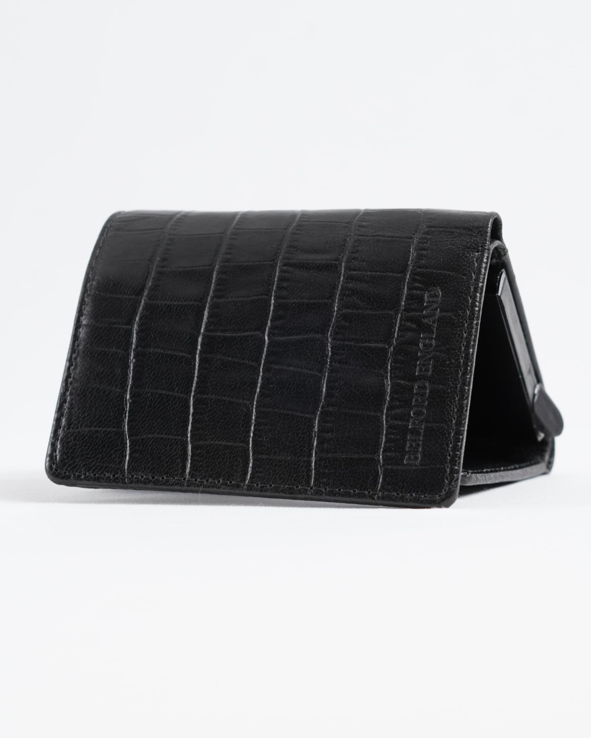 Barcelano - Men’s Original Leather Wallet | One -Click Card Access (Croco Black) Barcelano - Men’s Original Leather Wallet | One -Click Card Access (Croco Black)