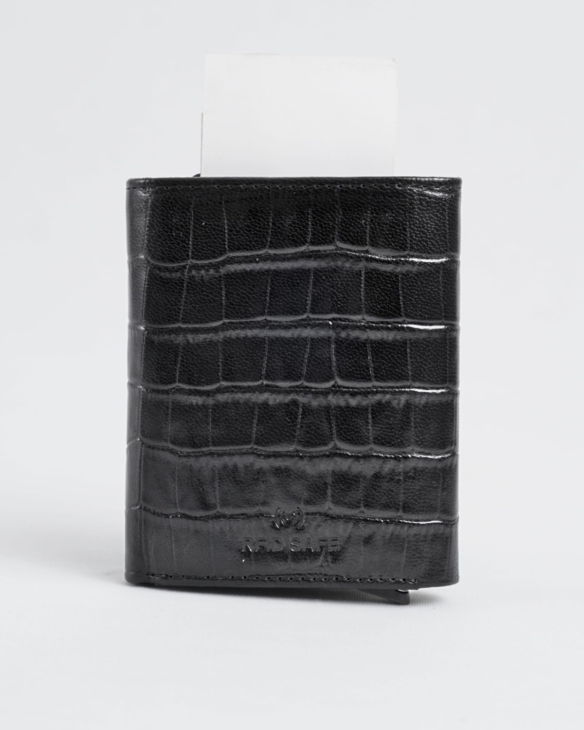 Barcelano - Men’s Original Leather Wallet | One -Click Card Access (Croco Black) Barcelano - Men’s Original Leather Wallet | One -Click Card Access (Croco Black)