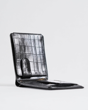 Cambridge Men’s Original Soft Leather Wallet (Croco Black)