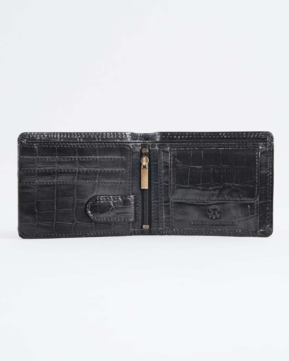 Cambridge Men’s Original Soft Leather Wallet (Croco Black) Cambridge Men’s Original Soft Leather Wallet (Croco Black)