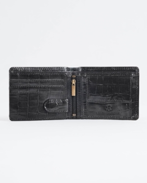 Cambridge Men’s Original Soft Leather Wallet (Croco Black)