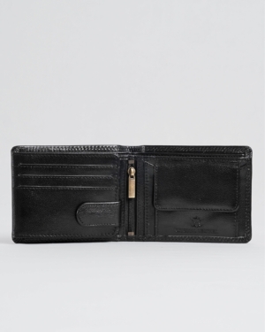 Harvard Men’s Original Leather Wallet (Jet Black)