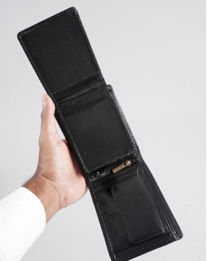 Harvard Men’s Original Leather Wallet (Jet Black)