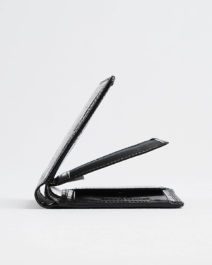 Hudson Men’s Original Leather Wallet (Croco Black)