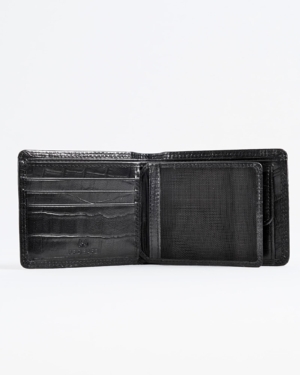Hudson Men’s Original Leather Wallet (Croco Black)