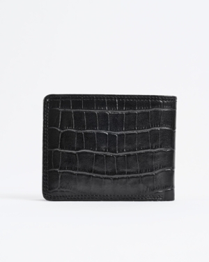 Hudson Men’s Original Leather Wallet (Croco Black)