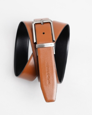 Mexico - Men's Original Leather Belt Reversible (Premium Black & Tan)