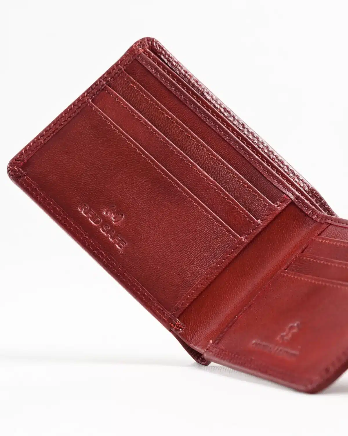 Real Madrid - Men’s Original Sleek Leather Wallet (Brown and Cherry Blend) Real Madrid - Men’s Original Sleek Leather Wallet (Brown and Cherry Blend)