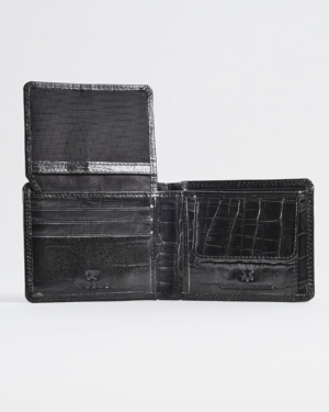 Tanner Men’s Original Leather Wallet ( Croco Black)