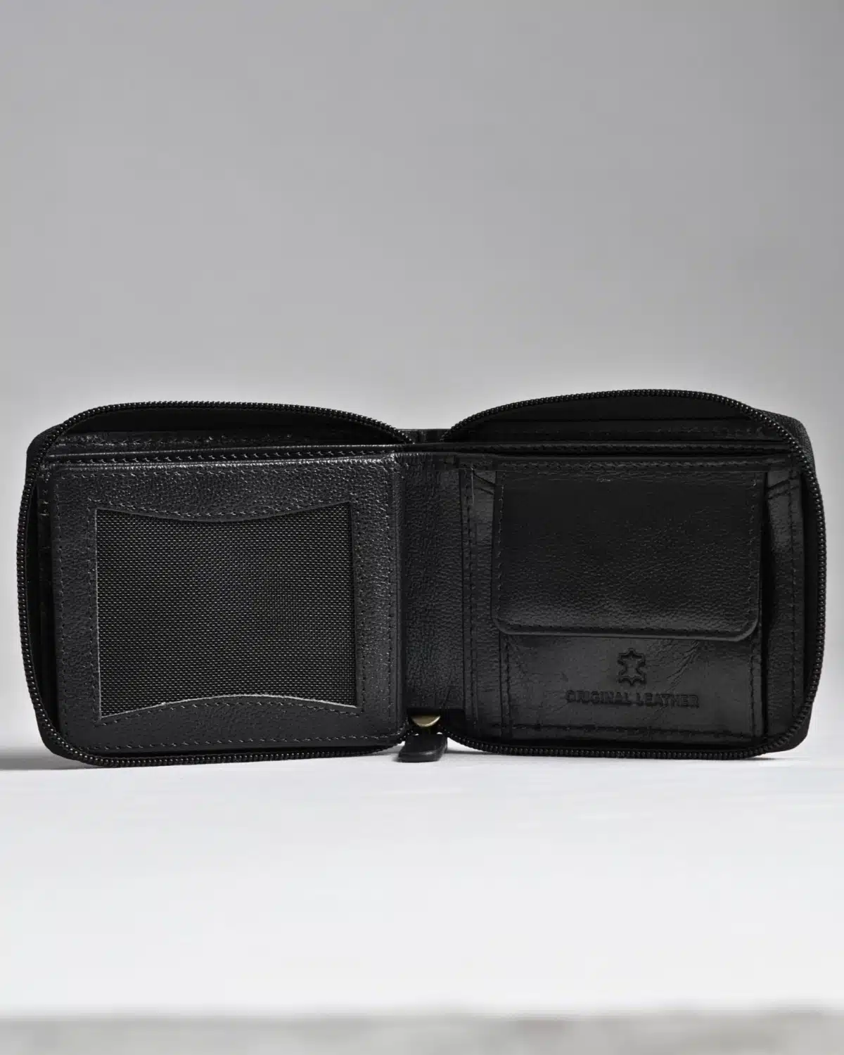 Tokyo Men’s Original Leather Zipper Wallet - (Jet Black) Tokyo Men’s Original Leather Zipper Wallet - (Jet Black)