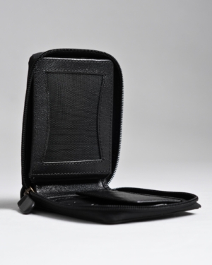 Tokyo Men’s Original Leather Zipper Wallet - (Jet Black)