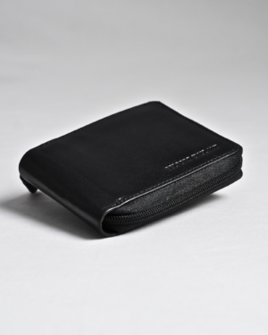 Tokyo Men’s Original Leather Zipper Wallet - (Jet Black)