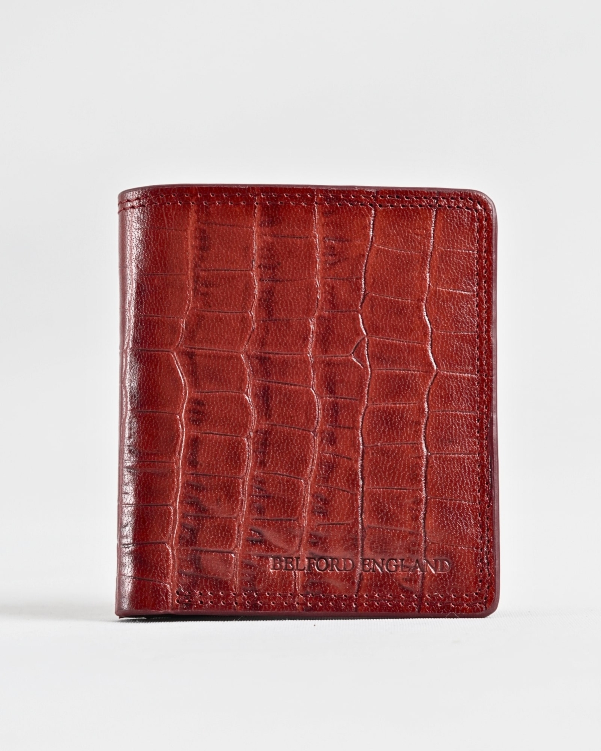 Aubrey - Men’s Original Leather Wallet (Croco Brown & Cherry Blend) Aubrey - Men’s Original Leather Wallet (Croco Brown & Cherry Blend)
