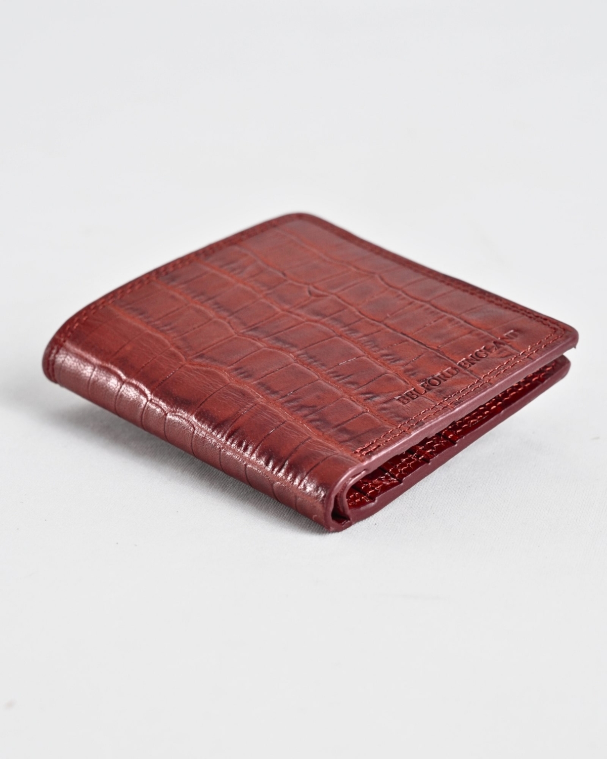 Aubrey - Men’s Original Leather Wallet (Croco Brown & Cherry Blend) Aubrey - Men’s Original Leather Wallet (Croco Brown & Cherry Blend)