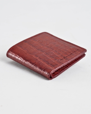 Aubrey - Men’s Original Leather Wallet (Croco Brown & Cherry Blend)