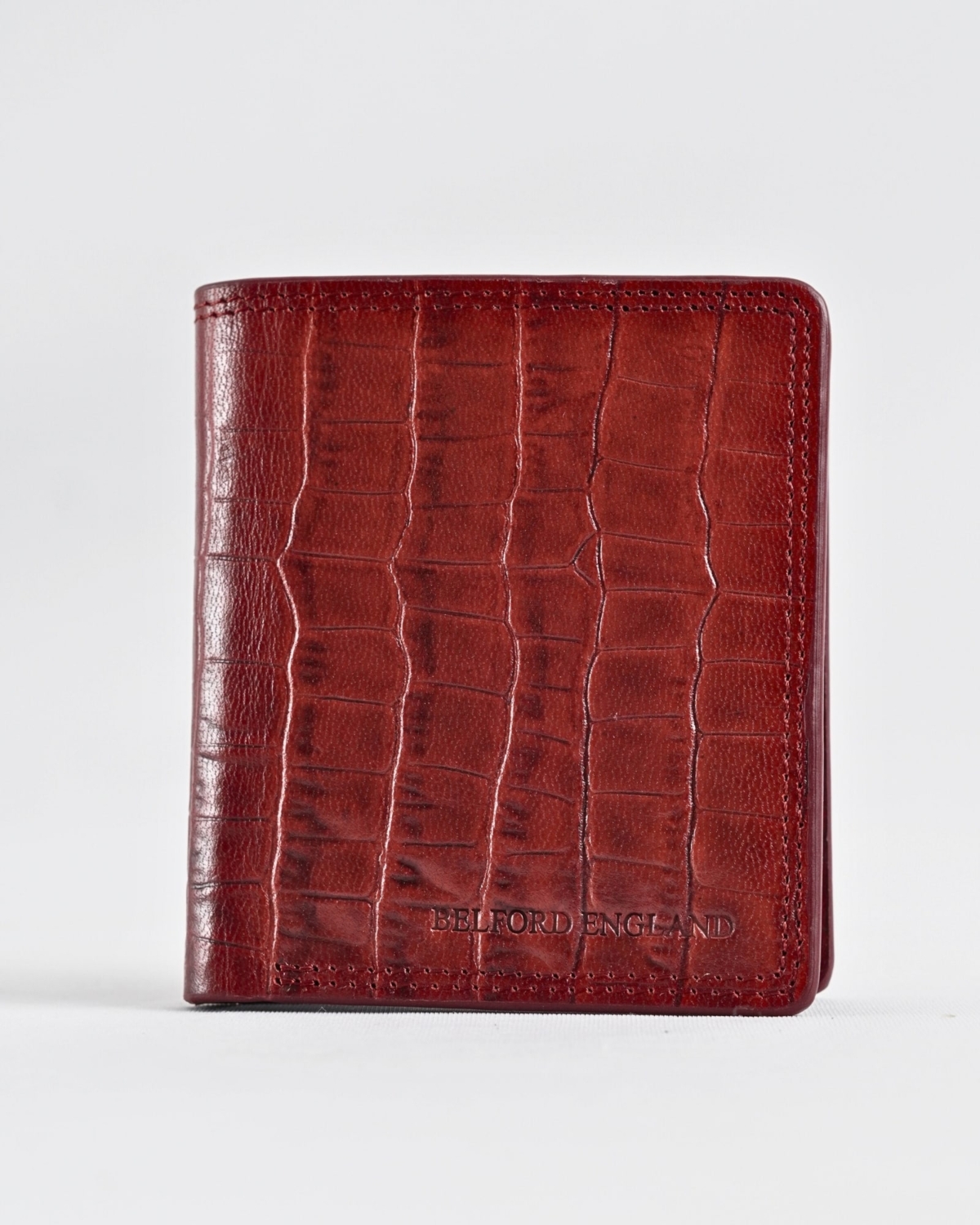 Aubrey - Men’s Original Leather Wallet (Croco Brown & Cherry Blend) Aubrey - Men’s Original Leather Wallet (Croco Brown & Cherry Blend)