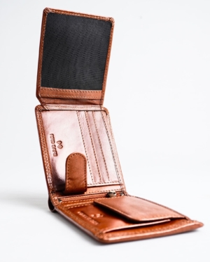 Cambridge - Men’s Original Leather Wallet - LION (Dual Tone Cognac)