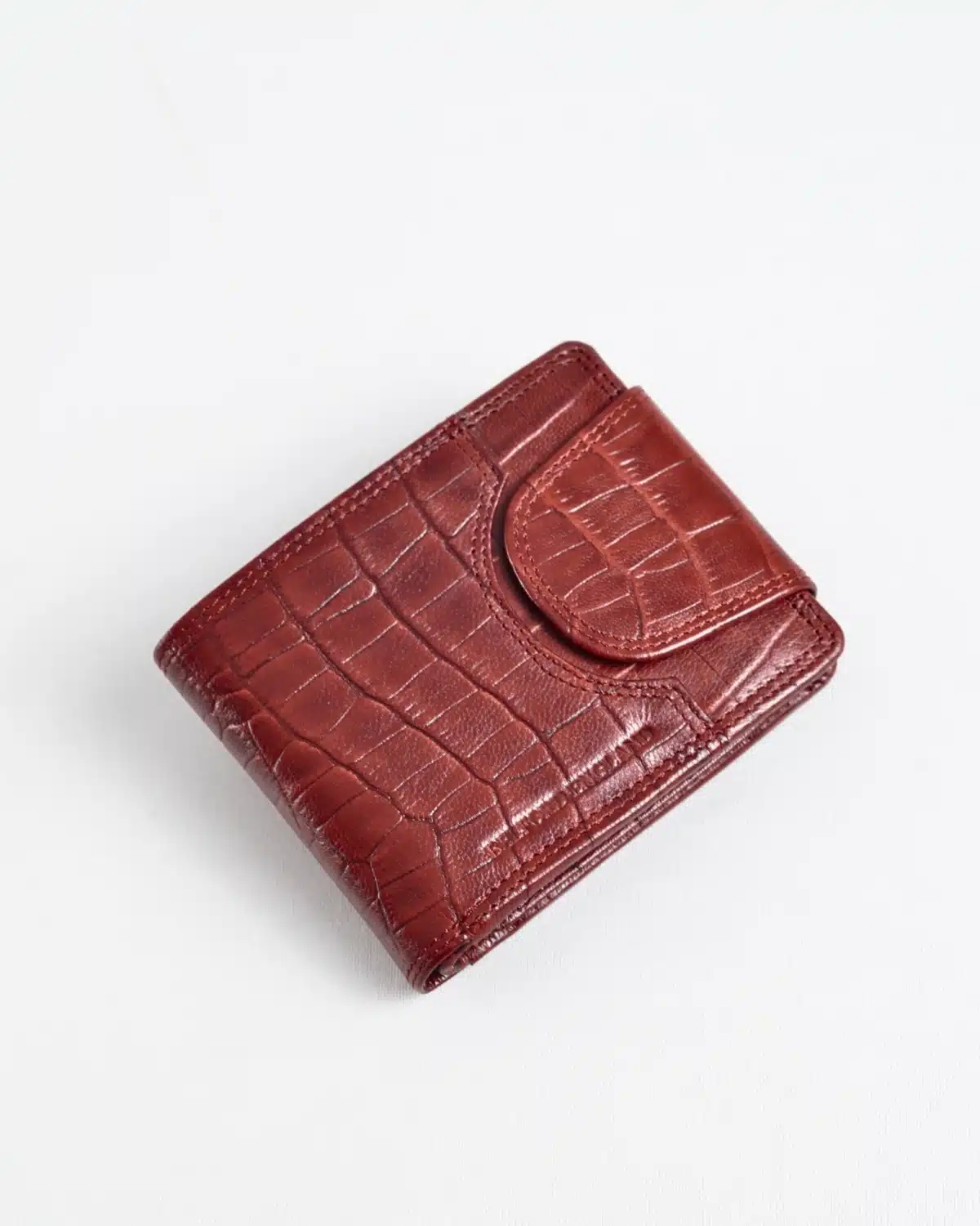 Derby - Men’s Original Leather Wallet (Croco Brown & Cherry Blend) Derby - Men’s Original Leather Wallet (Croco Brown & Cherry Blend)