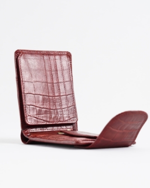 Derby - Men’s Original Leather Wallet (Croco Brown & Cherry Blend)