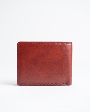 Helston Men’s Original Leather Wallet (Cherry & Brown Blend )