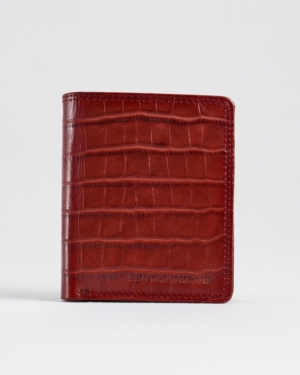 Hyde Men’s Original Leather Wallet (Croco Brown & Cherry Blend)