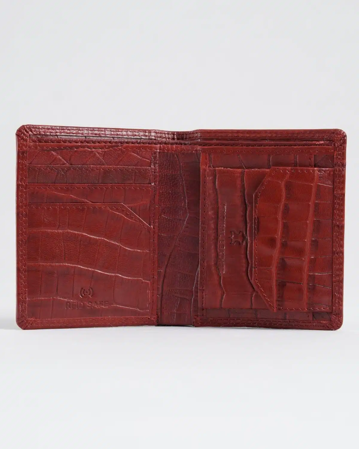 Hyde Men’s Original Leather Wallet (Croco Brown & Cherry Blend) Hyde Men’s Original Leather Wallet (Croco Brown & Cherry Blend)