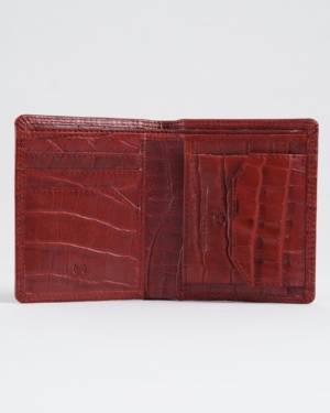 Hyde Men’s Original Leather Wallet (Croco Brown & Cherry Blend)