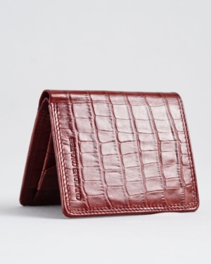 Hyde Men’s Original Leather Wallet (Croco Brown & Cherry Blend)