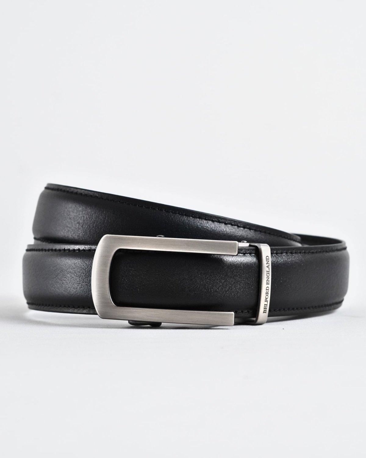 Oxford Men's Original Leather Belt (Black) - 28-44 - Fits Waist Size: 28-44