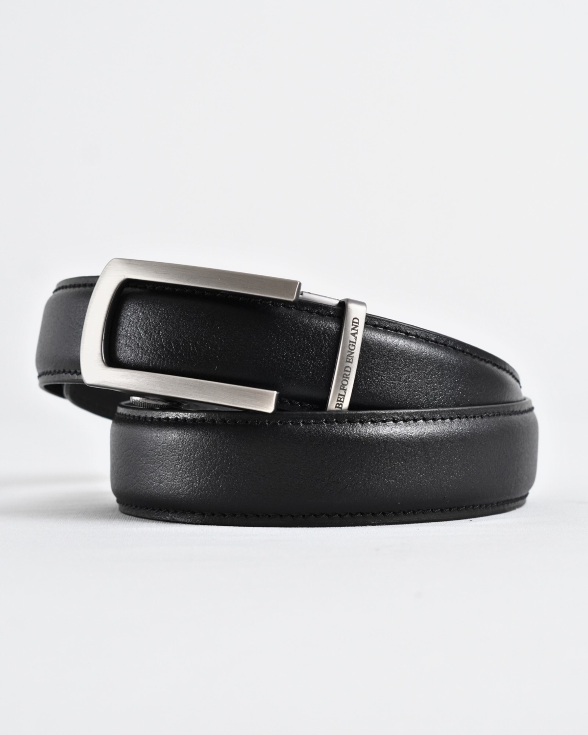 Oxford Men's Original Leather Belt (Black) - 28-44 - Fits Waist Size: 28-44