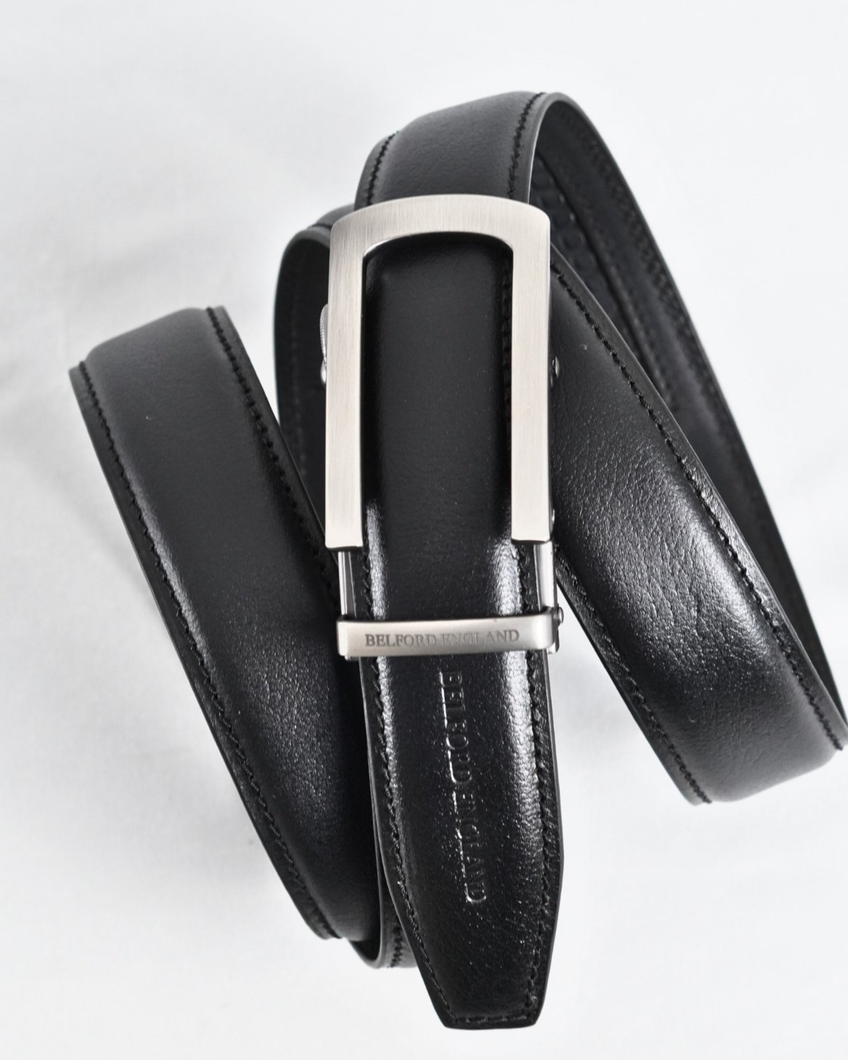 Oxford Men's Original Leather Belt (Black) - 28-44 - Fits Waist Size: 28-44