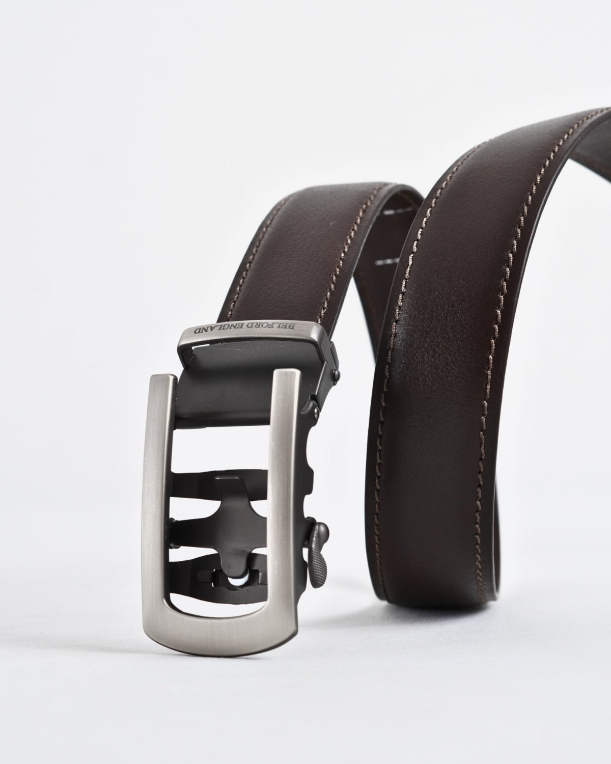 Oxford Men's Original Leather Belt (Brown) - 28-44 - Fits Waist Size: 28-44