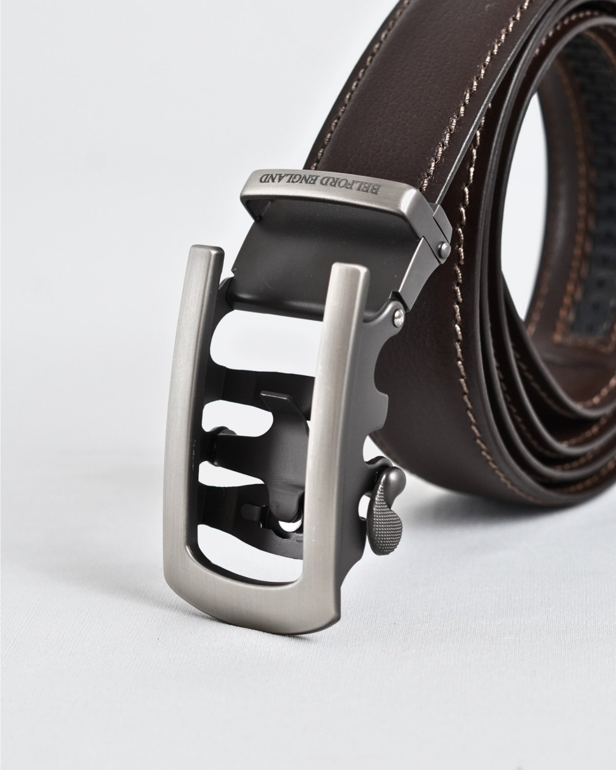 Oxford Men's Original Leather Belt (Brown) - 28-44 - Fits Waist Size: 28-44