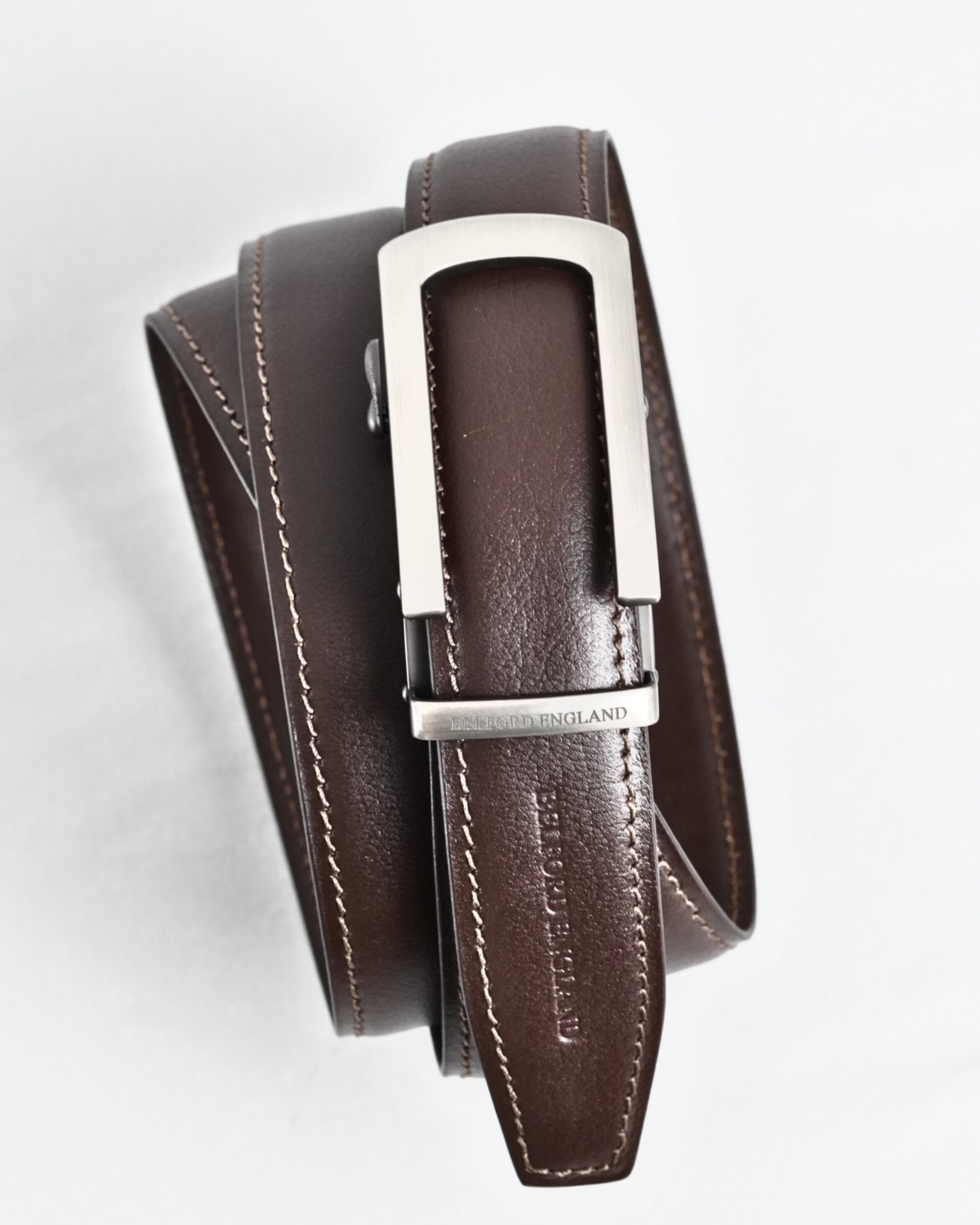 Oxford Men's Original Leather Belt (Brown) - 28-44 - Fits Waist Size: 28-44