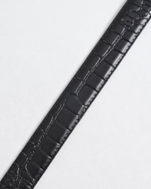Oxford Men's Original Leather Belt (Croco Black) - 28-44 - Fits Waist Size: 28-44