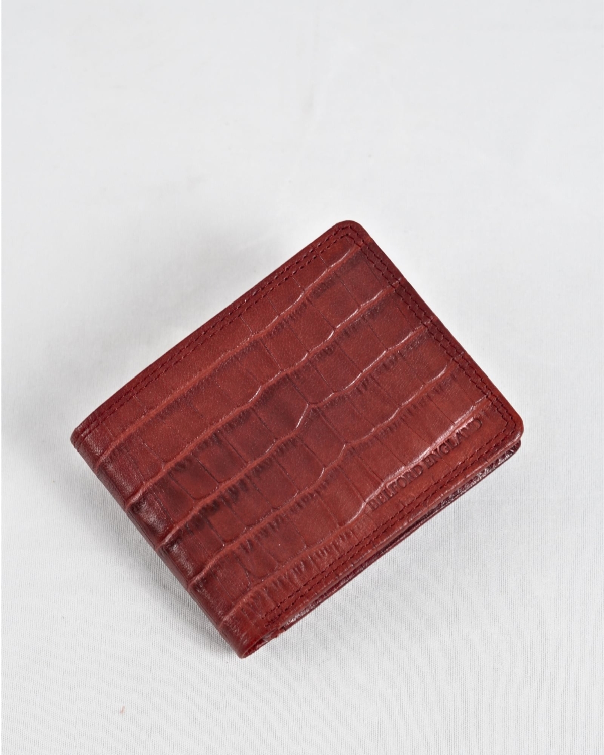 Real Madrid - Men’s Original Sleek Leather Wallet (Croco Brown and Cherry Blend) Real Madrid - Men’s Original Sleek Leather Wallet (Croco Brown and Cherry Blend)