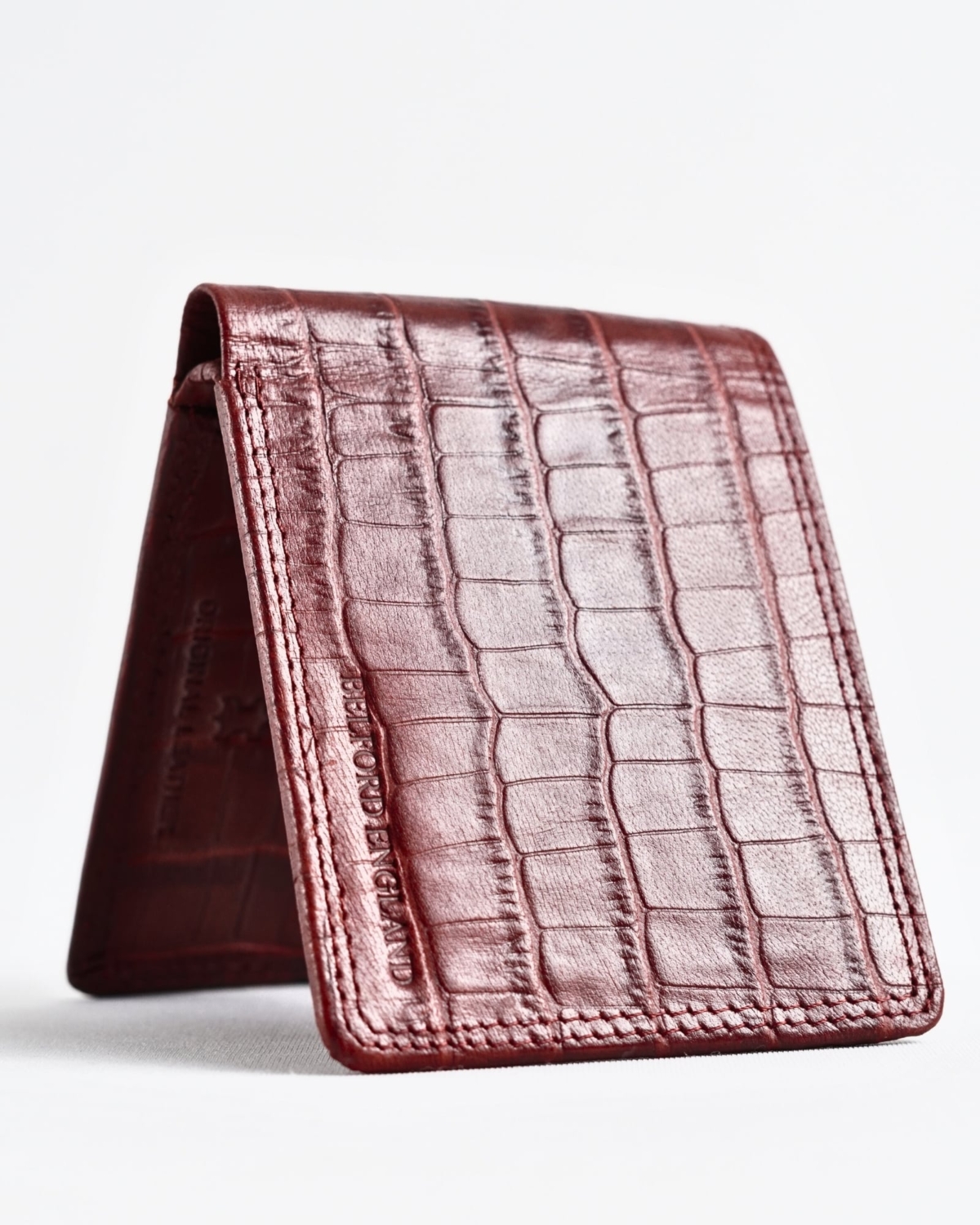 Real Madrid - Men’s Original Sleek Leather Wallet (Croco Brown and Cherry Blend) Real Madrid - Men’s Original Sleek Leather Wallet (Croco Brown and Cherry Blend)