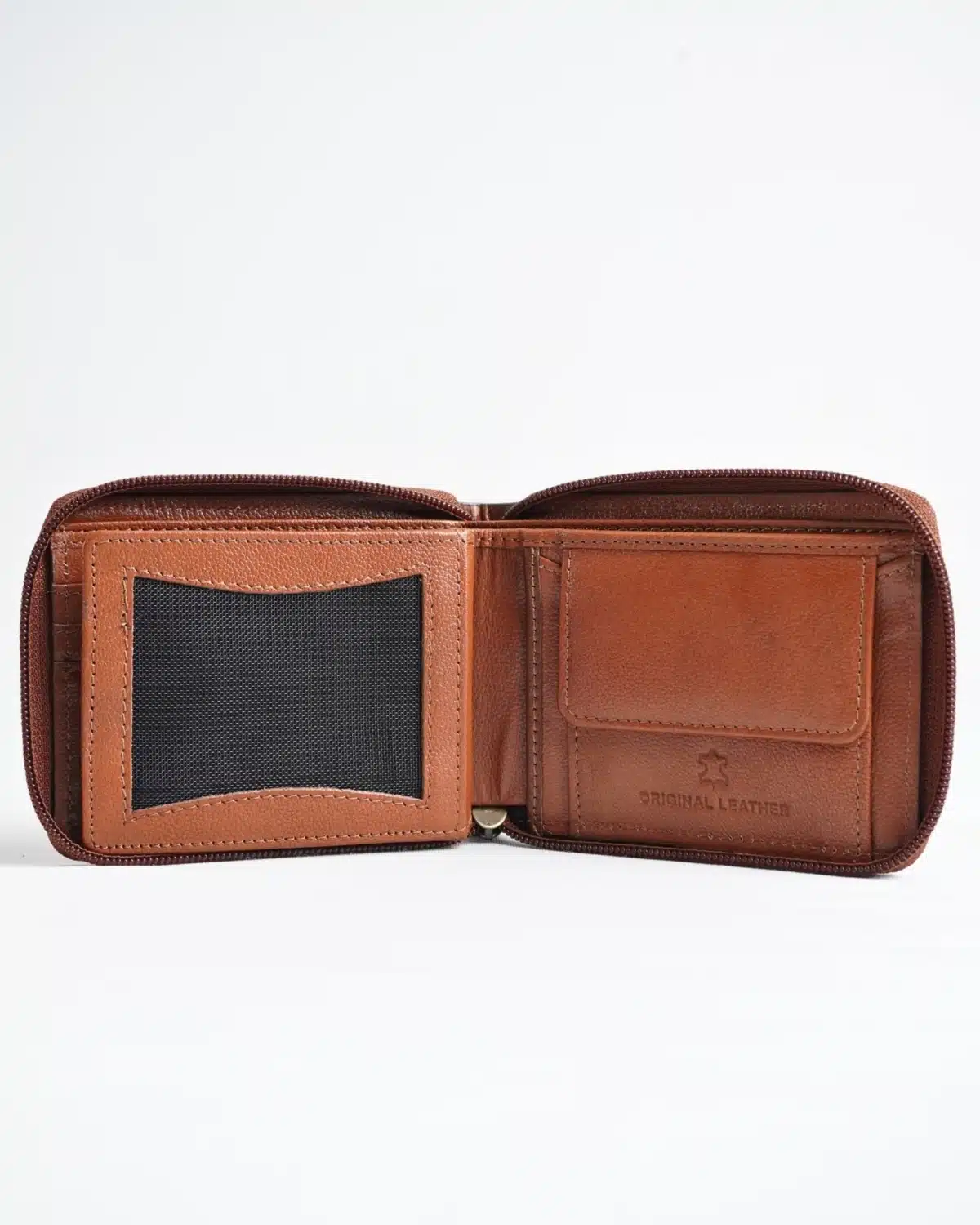 Tokyo Men’s Original Leather Zipper Wallet ( Cognac ) Tokyo Men’s Original Leather Zipper Wallet ( Cognac )