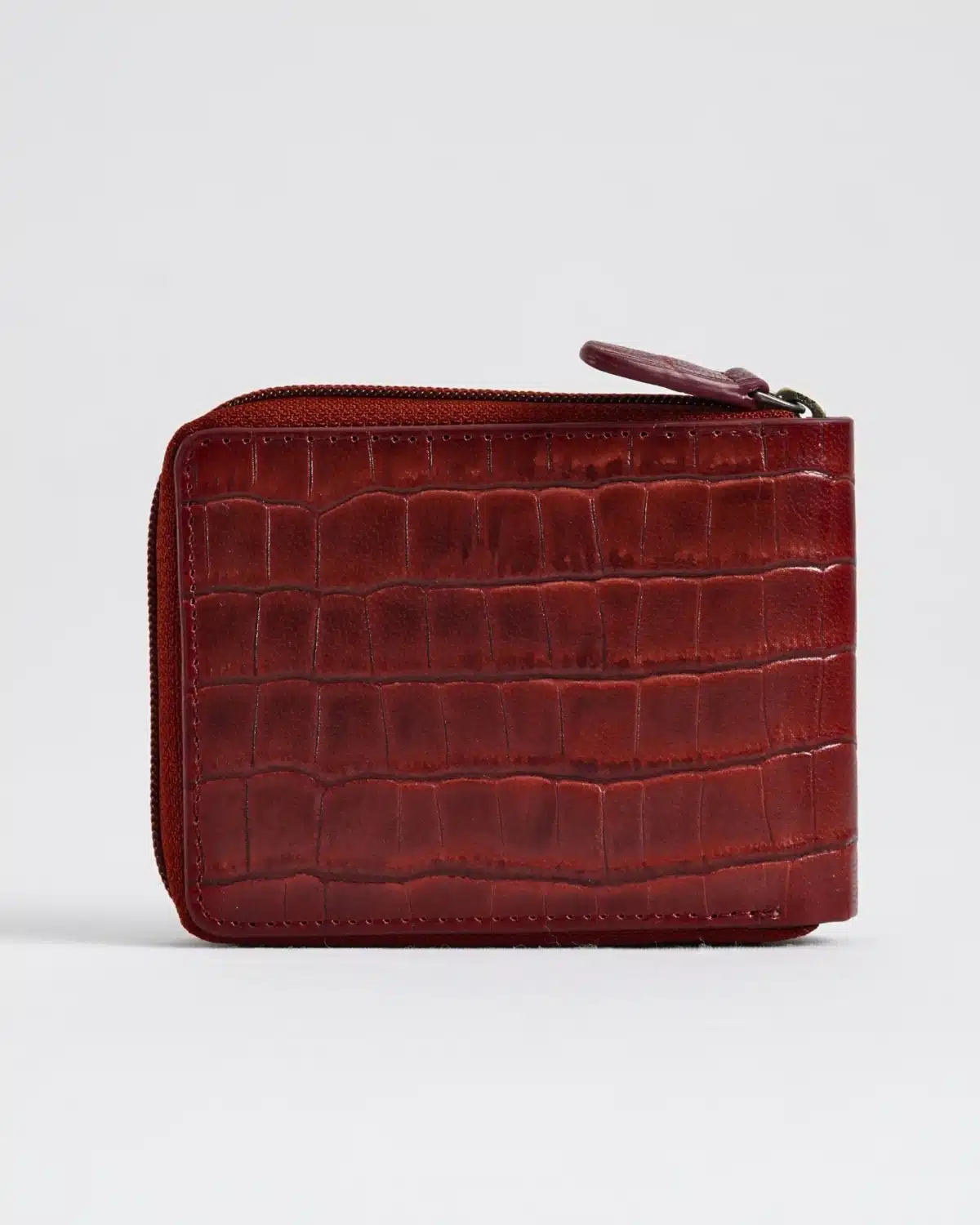 Tokyo Men’s Original Leather Zipper Wallet (Croco Brown & Cherry Blend) Tokyo Men’s Original Leather Zipper Wallet (Croco Brown & Cherry Blend)