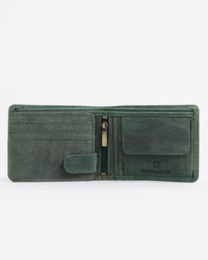 Cambridge (Limited Edition) Men’s Original Leather Wallet - Rugged Pine - lion - Color: Lion