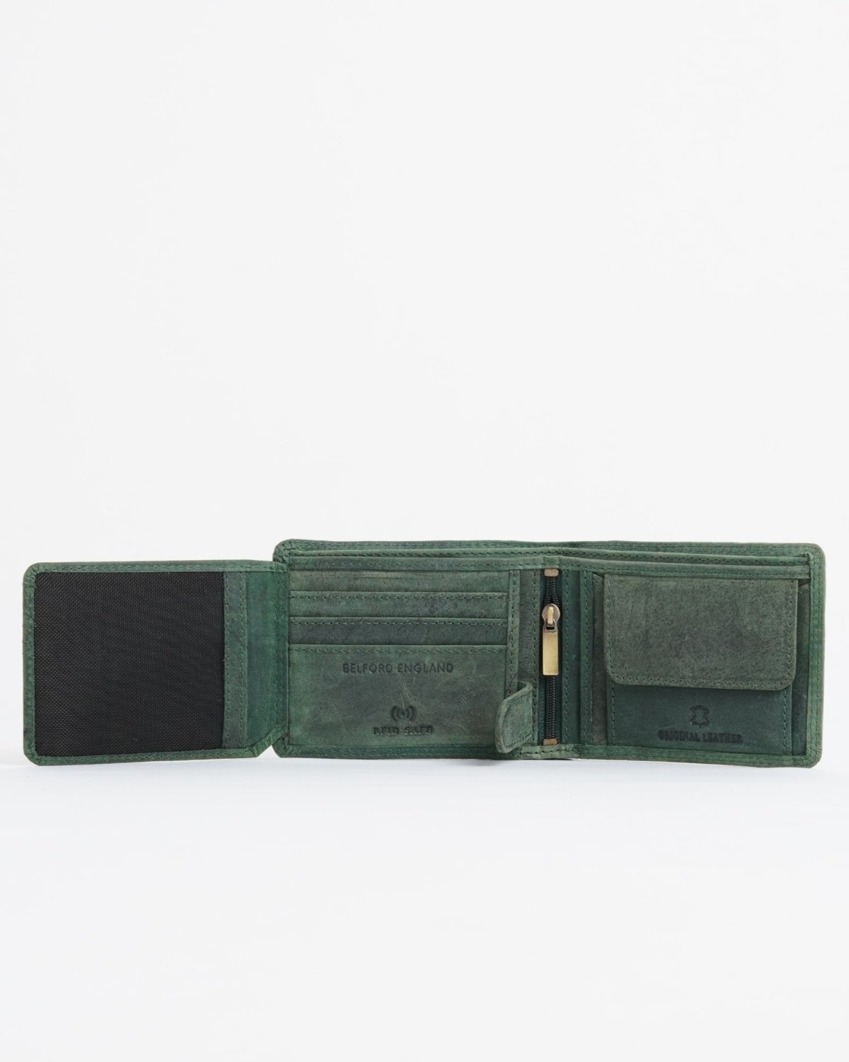 Cambridge (Limited Edition) Men’s Original Leather Wallet - Rugged Pine - lion - Color: Lion