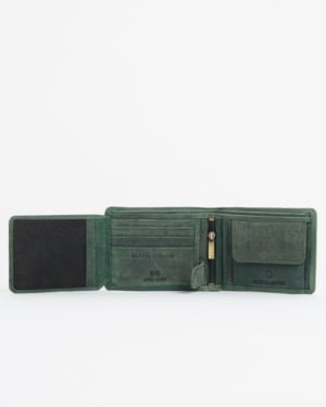 Cambridge (Limited Edition) Men’s Original Leather Wallet - Rugged Pine - lion - Color: Lion